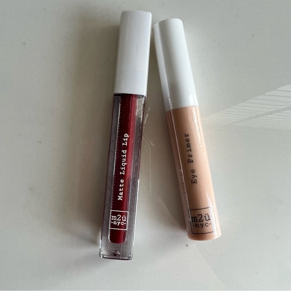 Set of 2 m2ü NYC Products Matte Liquid Lipstick in Queens and Eye Primer - Picture 5 of 6